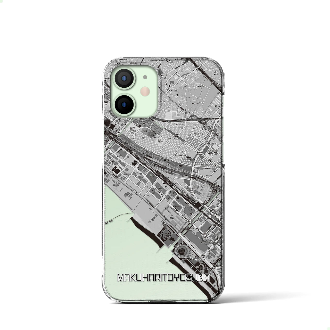 【幕張豊砂(千葉県)】地図柄iPhoneケース(クリアタイプ)