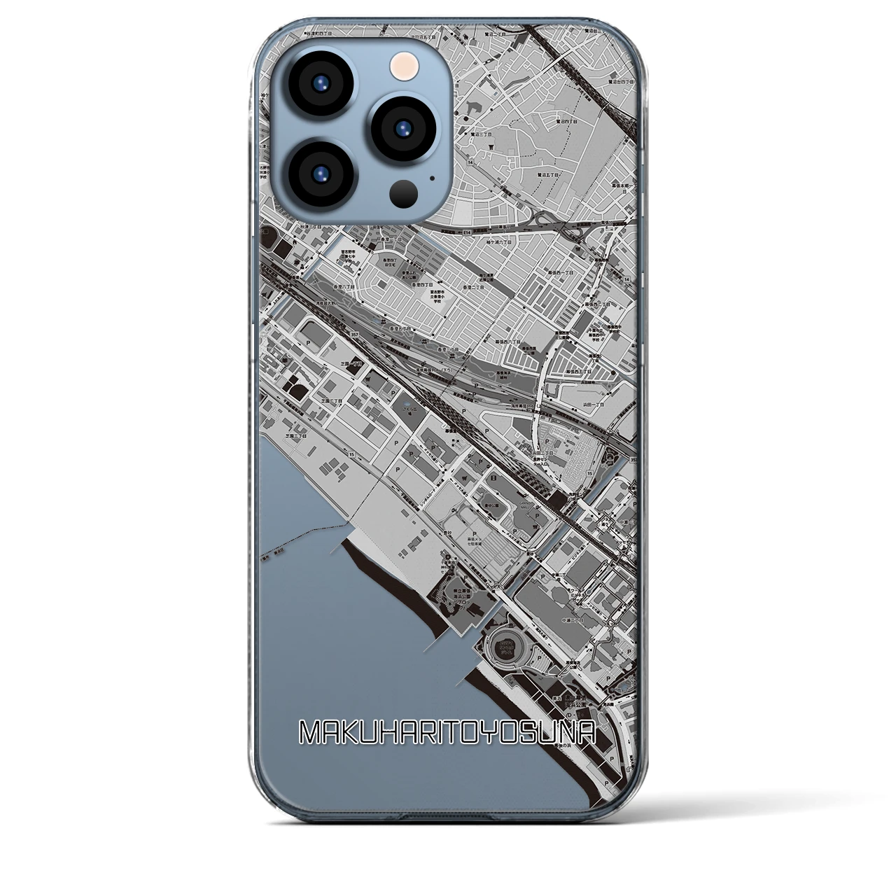 【幕張豊砂(千葉県)】地図柄iPhoneケース(クリアタイプ)