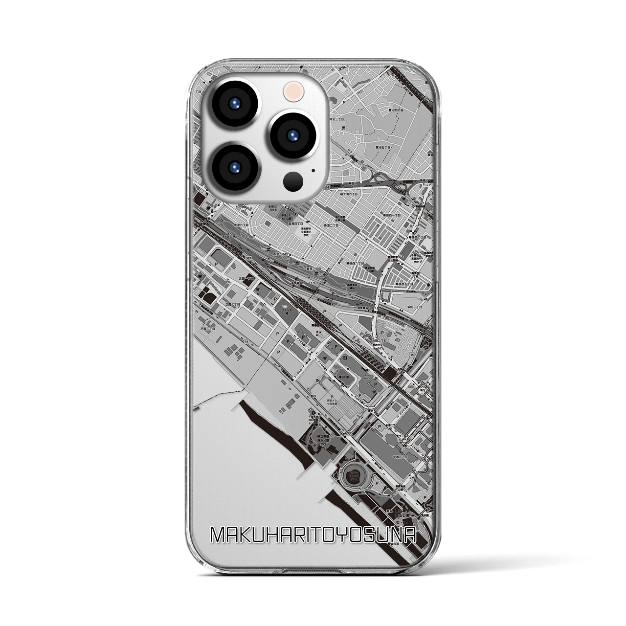 【幕張豊砂(千葉県)】地図柄iPhoneケース(クリアタイプ)