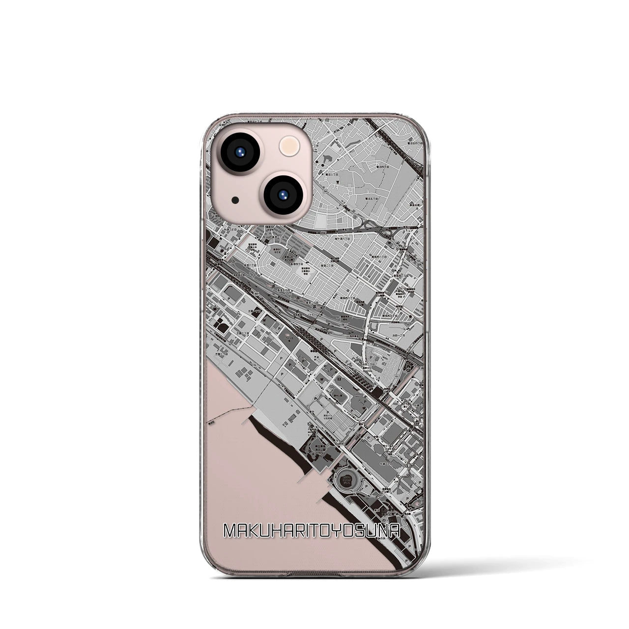 【幕張豊砂(千葉県)】地図柄iPhoneケース(クリアタイプ)