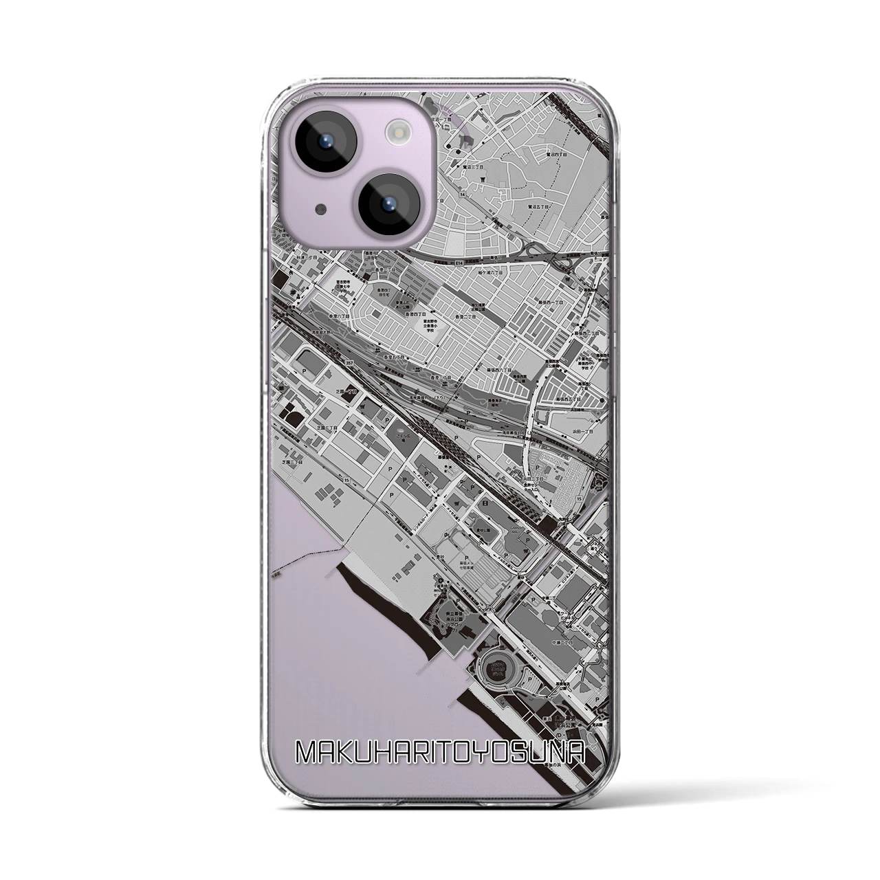 【幕張豊砂(千葉県)】地図柄iPhoneケース(クリアタイプ)