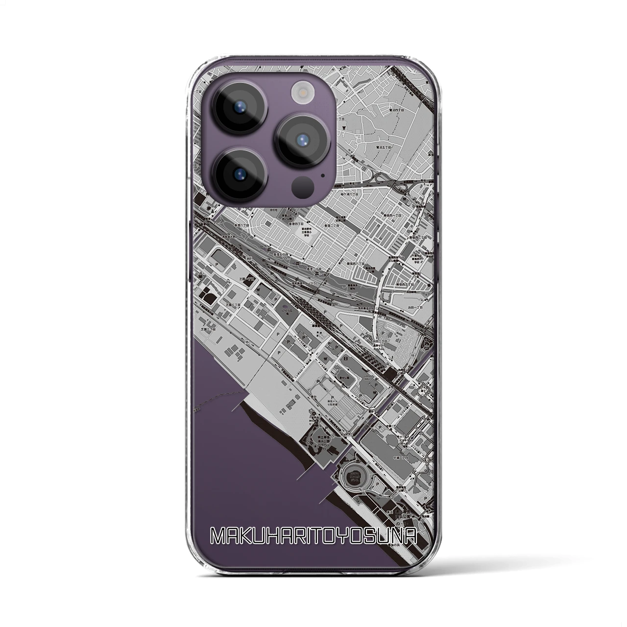 【幕張豊砂(千葉県)】地図柄iPhoneケース(クリアタイプ)