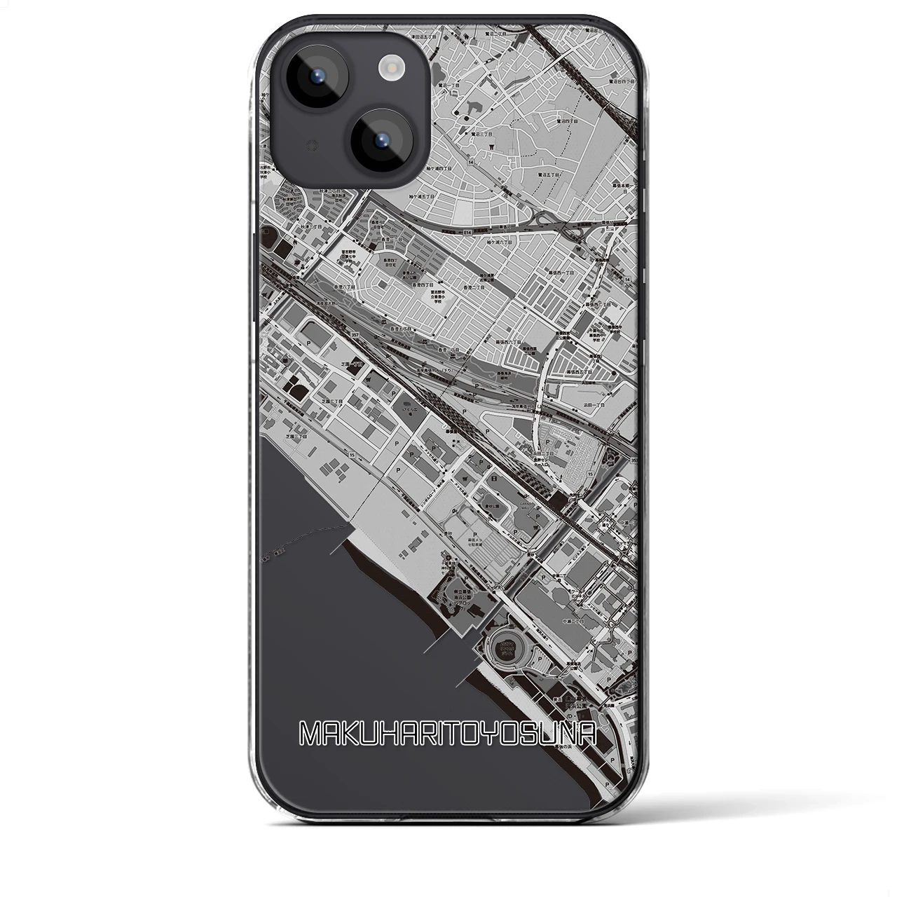 【幕張豊砂(千葉県)】地図柄iPhoneケース(クリアタイプ)