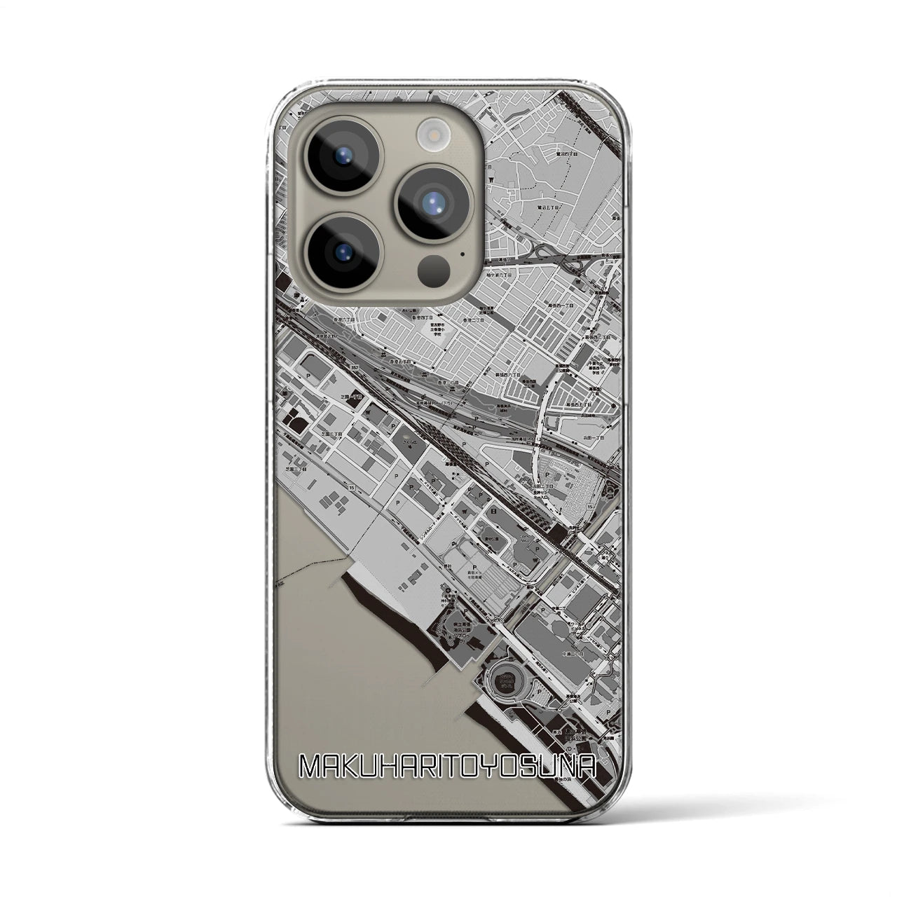 【幕張豊砂(千葉県)】地図柄iPhoneケース(クリアタイプ)