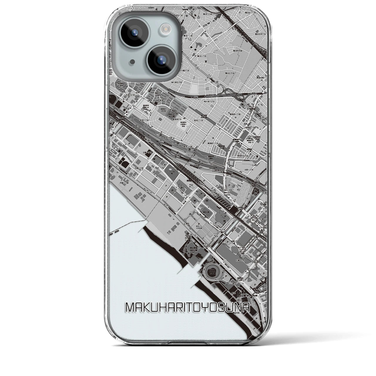 【幕張豊砂(千葉県)】地図柄iPhoneケース(クリアタイプ)