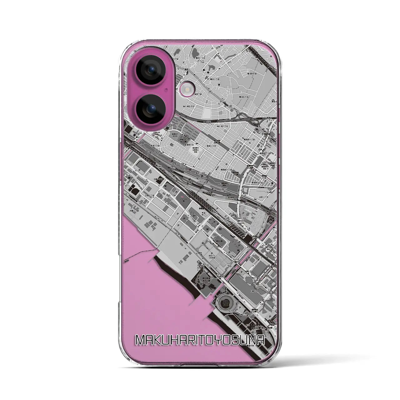 【幕張豊砂(千葉県)】地図柄iPhoneケース(クリアタイプ)