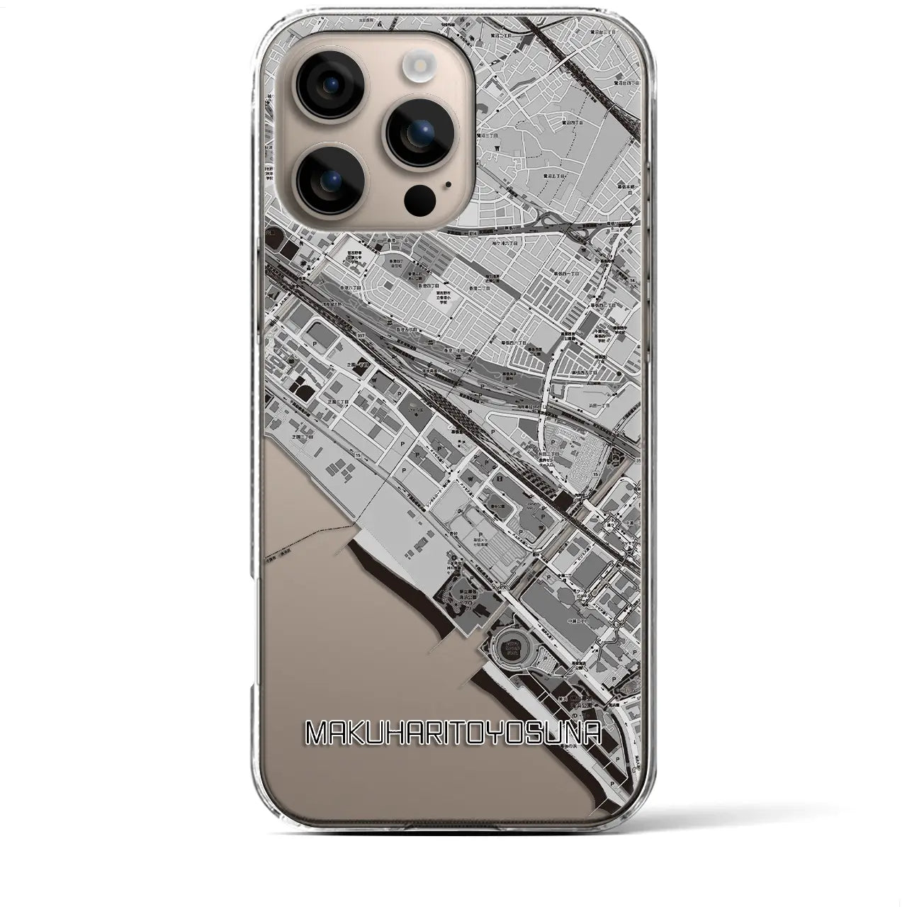 【幕張豊砂(千葉県)】地図柄iPhoneケース(クリアタイプ)