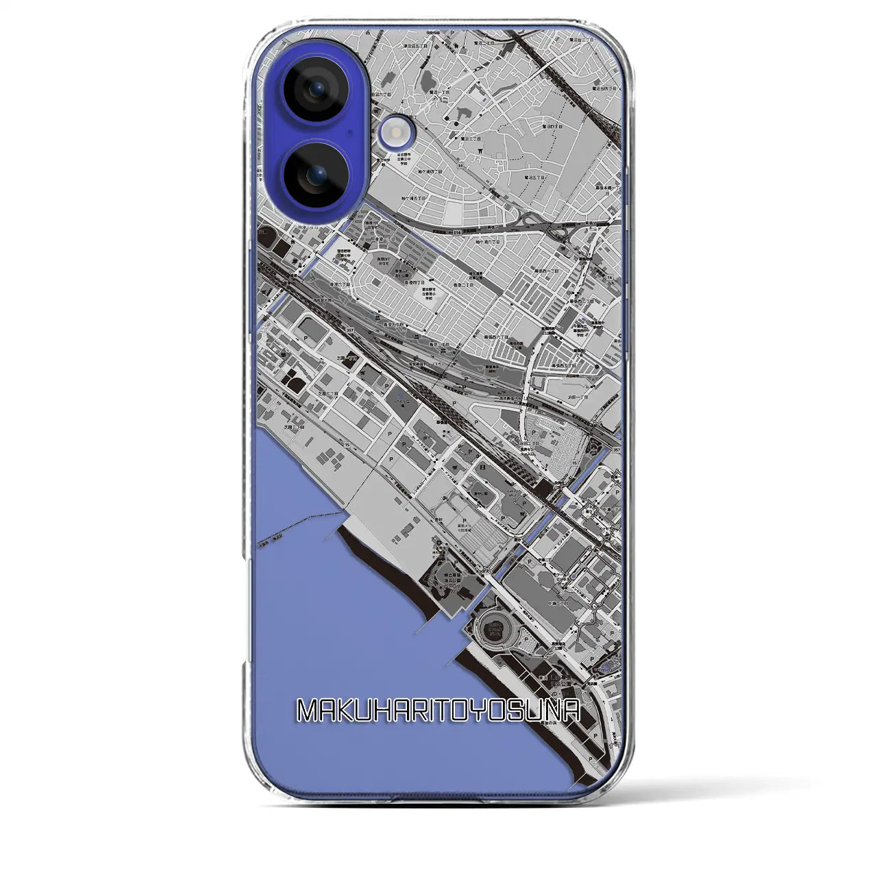 【幕張豊砂(千葉県)】地図柄iPhoneケース(クリアタイプ)