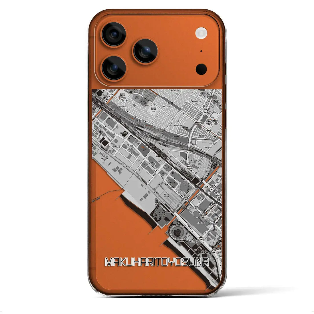 【幕張豊砂(千葉県)】地図柄iPhoneケース(クリアタイプ)