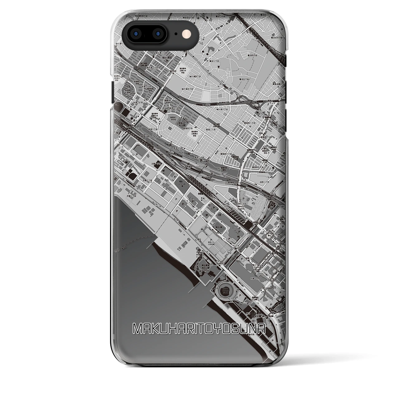 【幕張豊砂(千葉県)】地図柄iPhoneケース(クリアタイプ)