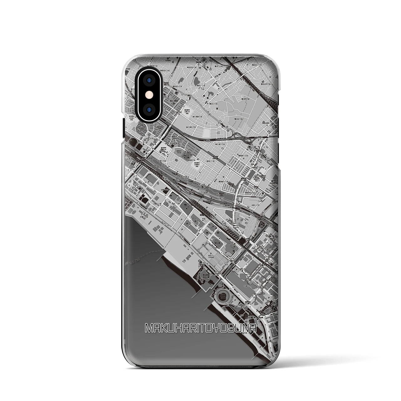 【幕張豊砂(千葉県)】地図柄iPhoneケース(クリアタイプ)