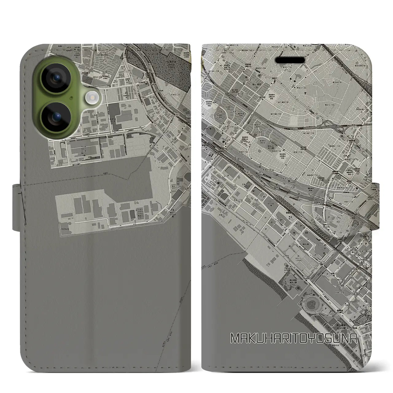 【幕張豊砂(千葉県)】地図柄iPhoneケース(手帳タイプ)