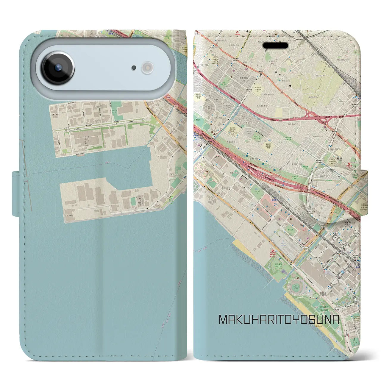 【幕張豊砂(千葉県)】地図柄iPhoneケース(手帳タイプ)