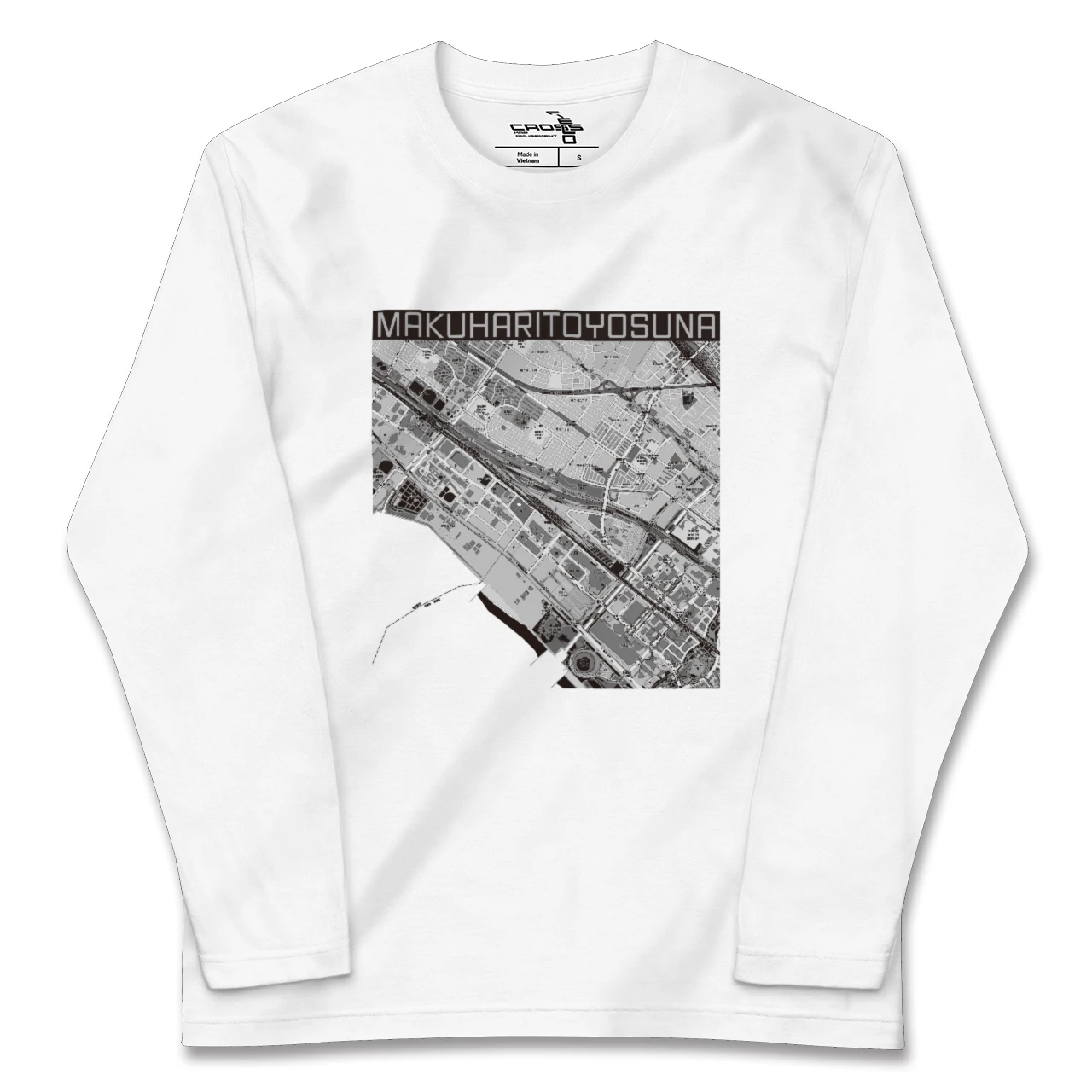 【幕張豊砂(千葉県)】地図柄ロングスリーブTシャツ