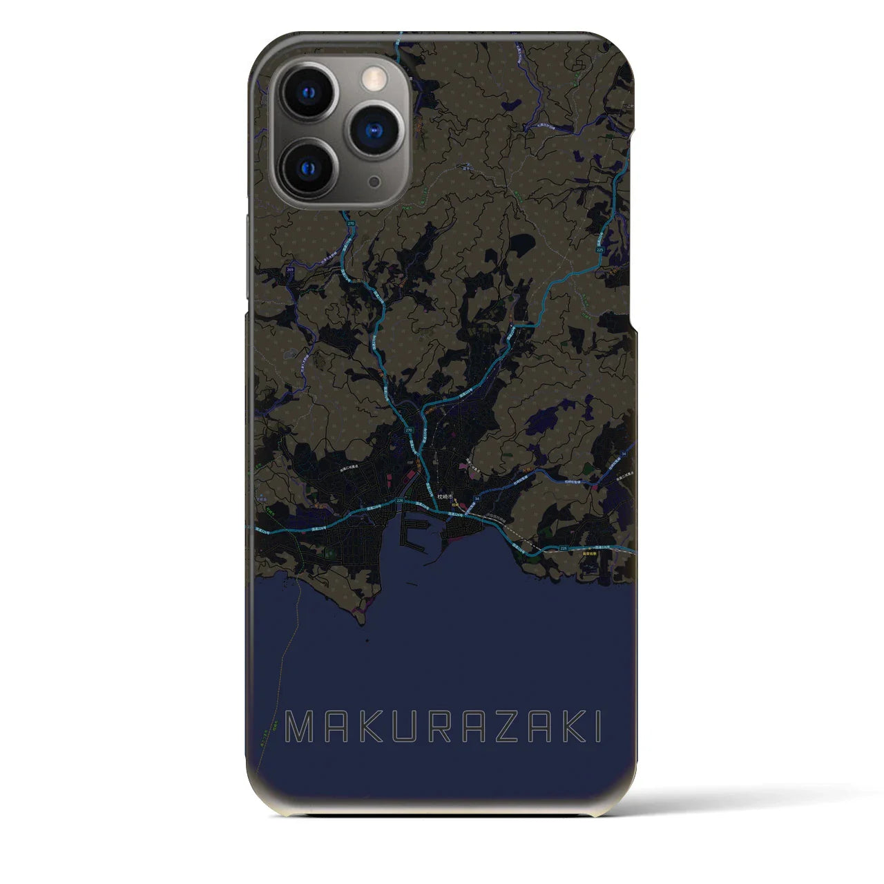 【枕崎(鹿児島県)】地図柄iPhoneケース(バックカバータイプ)