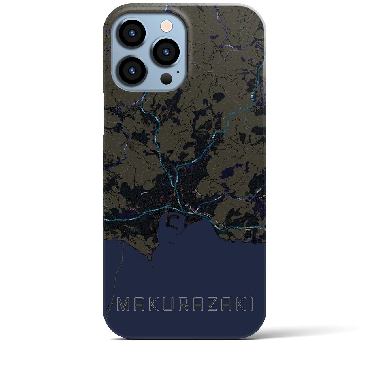 【枕崎(鹿児島県)】地図柄iPhoneケース(バックカバータイプ)