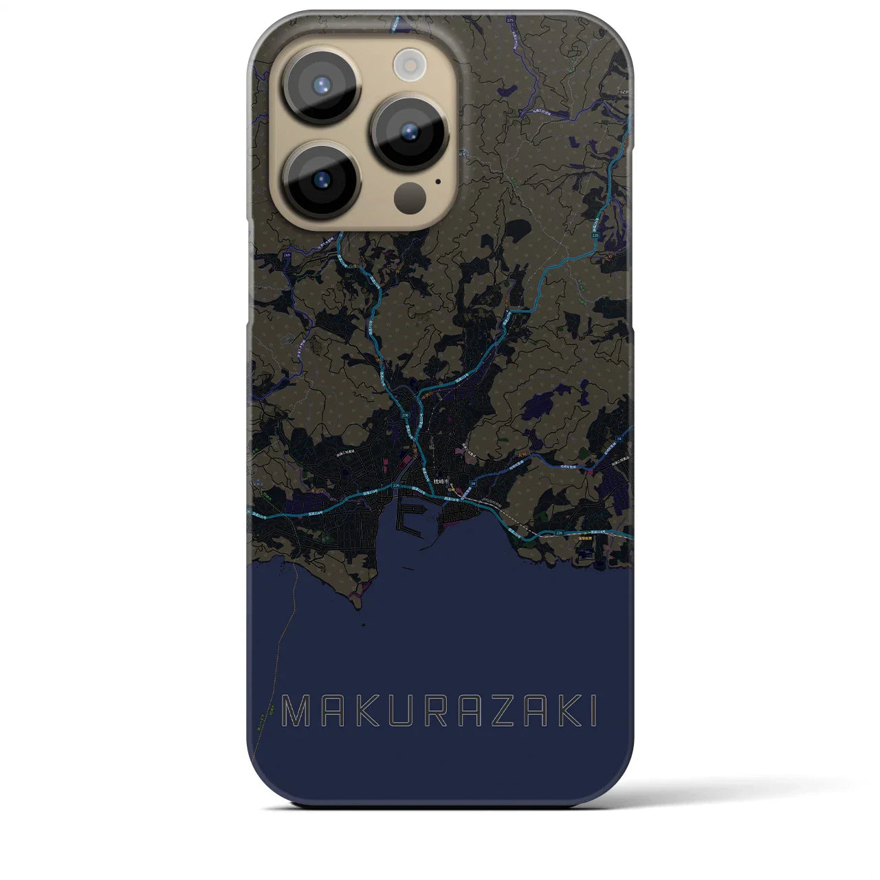 【枕崎(鹿児島県)】地図柄iPhoneケース(バックカバータイプ)