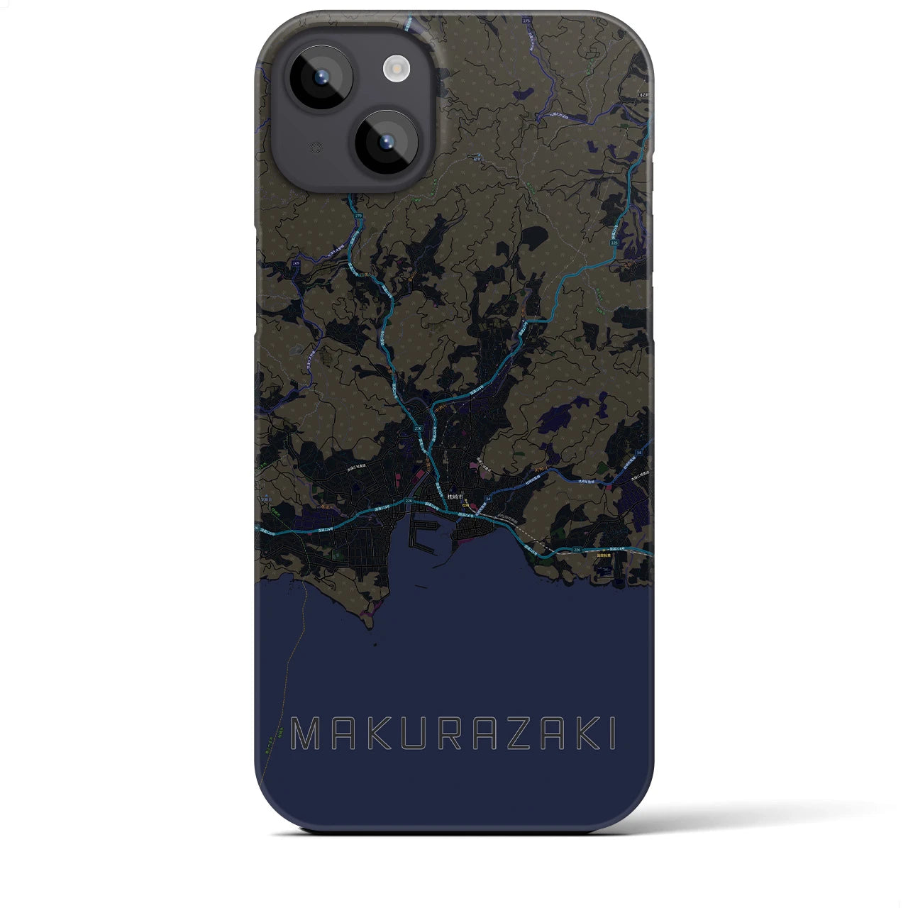 【枕崎(鹿児島県)】地図柄iPhoneケース(バックカバータイプ)