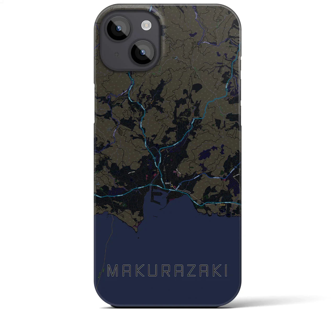 【枕崎(鹿児島県)】地図柄iPhoneケース(バックカバータイプ)