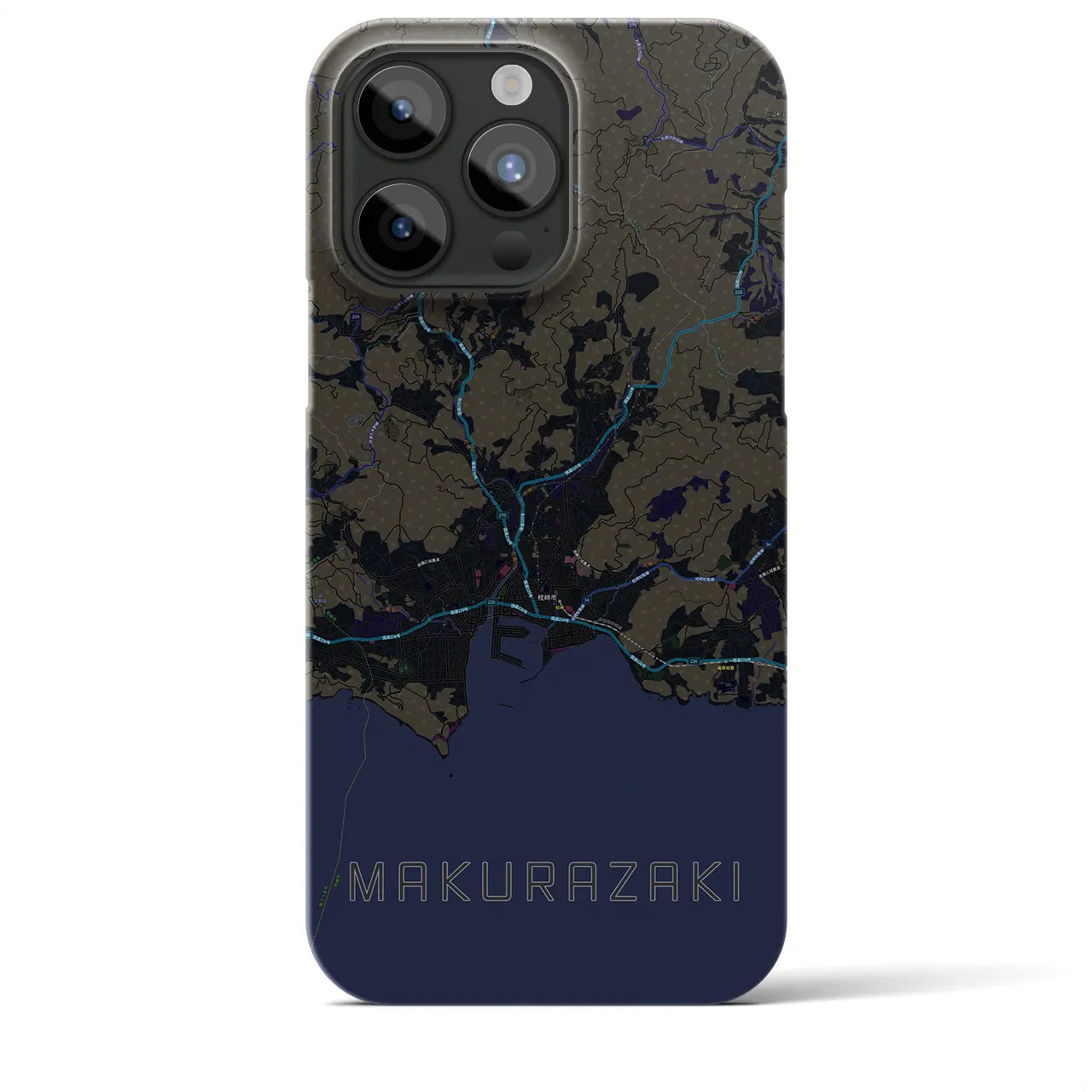 【枕崎(鹿児島県)】地図柄iPhoneケース(バックカバータイプ)