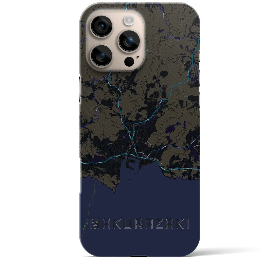 【枕崎(鹿児島県)】地図柄iPhoneケース(バックカバータイプ)