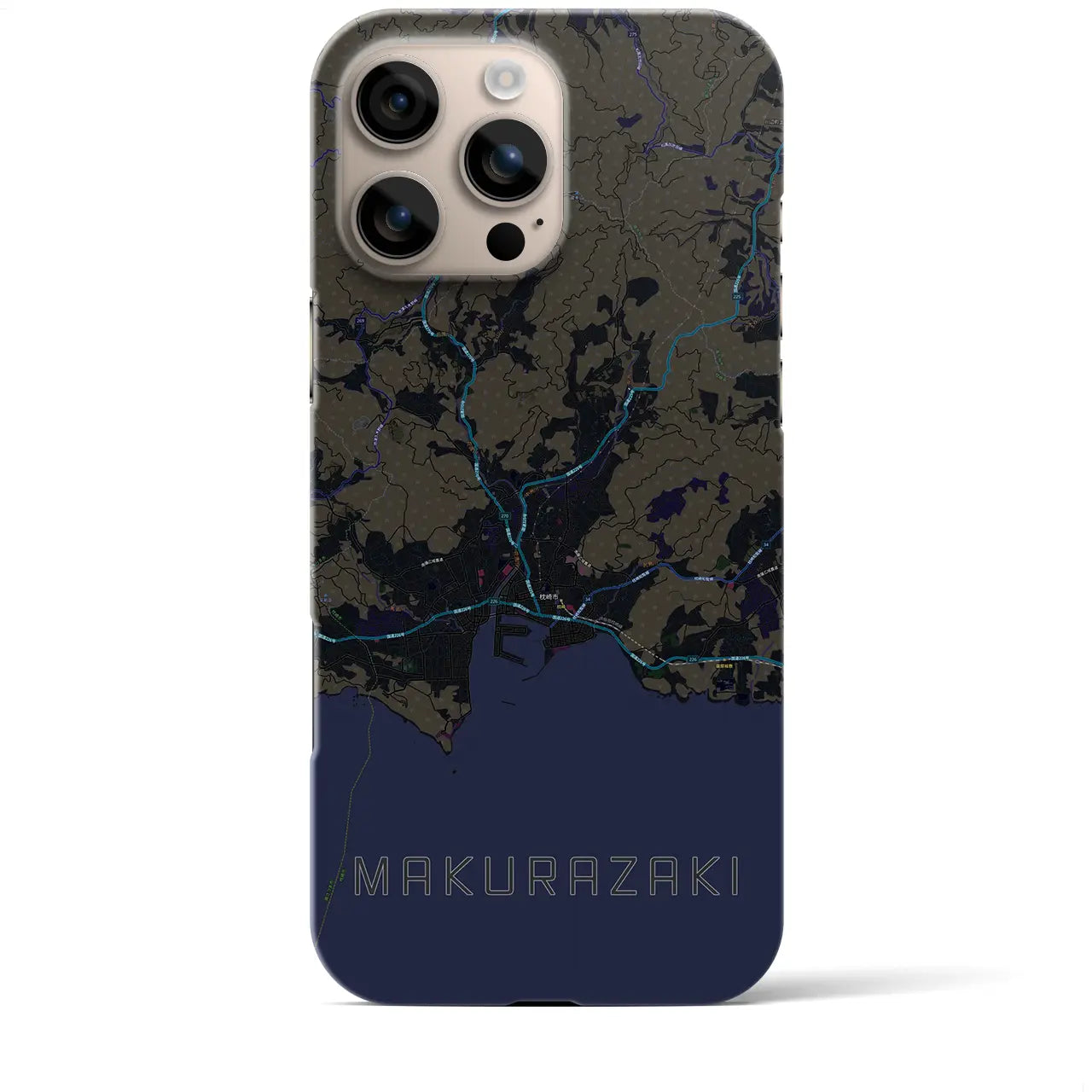 【枕崎(鹿児島県)】地図柄iPhoneケース(バックカバータイプ)