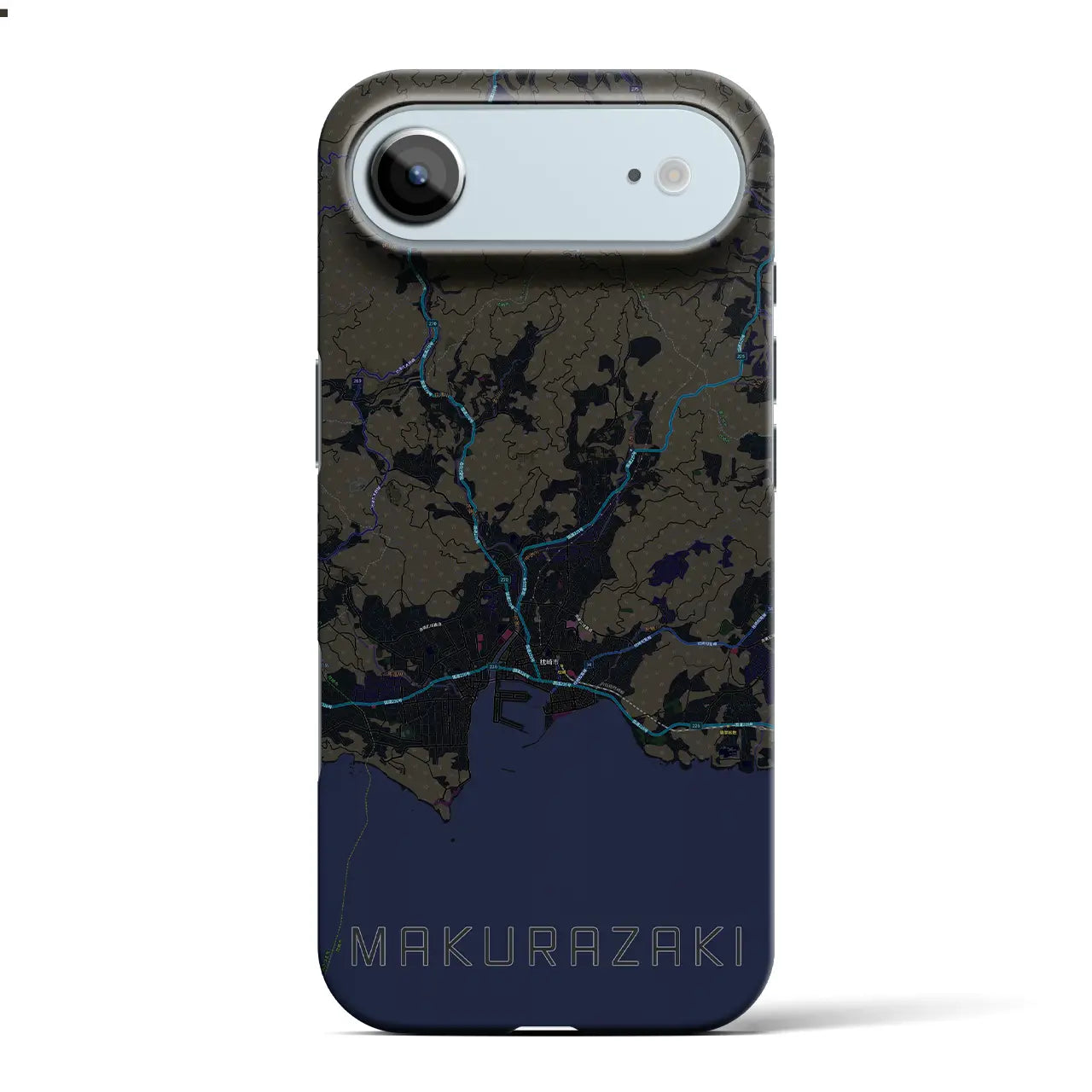 【枕崎(鹿児島県)】地図柄iPhoneケース(バックカバータイプ)