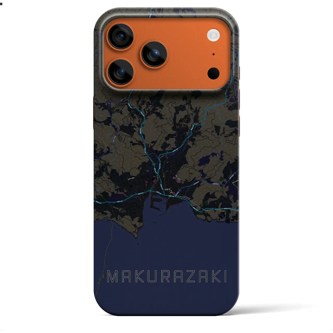 【枕崎(鹿児島県)】地図柄iPhoneケース(バックカバータイプ)