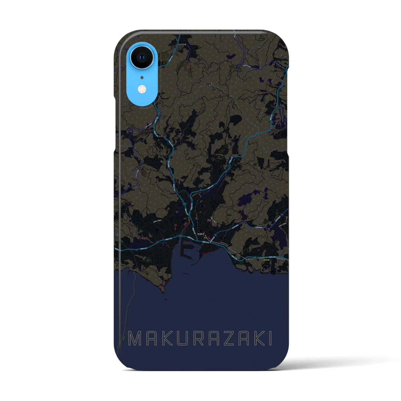 【枕崎(鹿児島県)】地図柄iPhoneケース(バックカバータイプ)