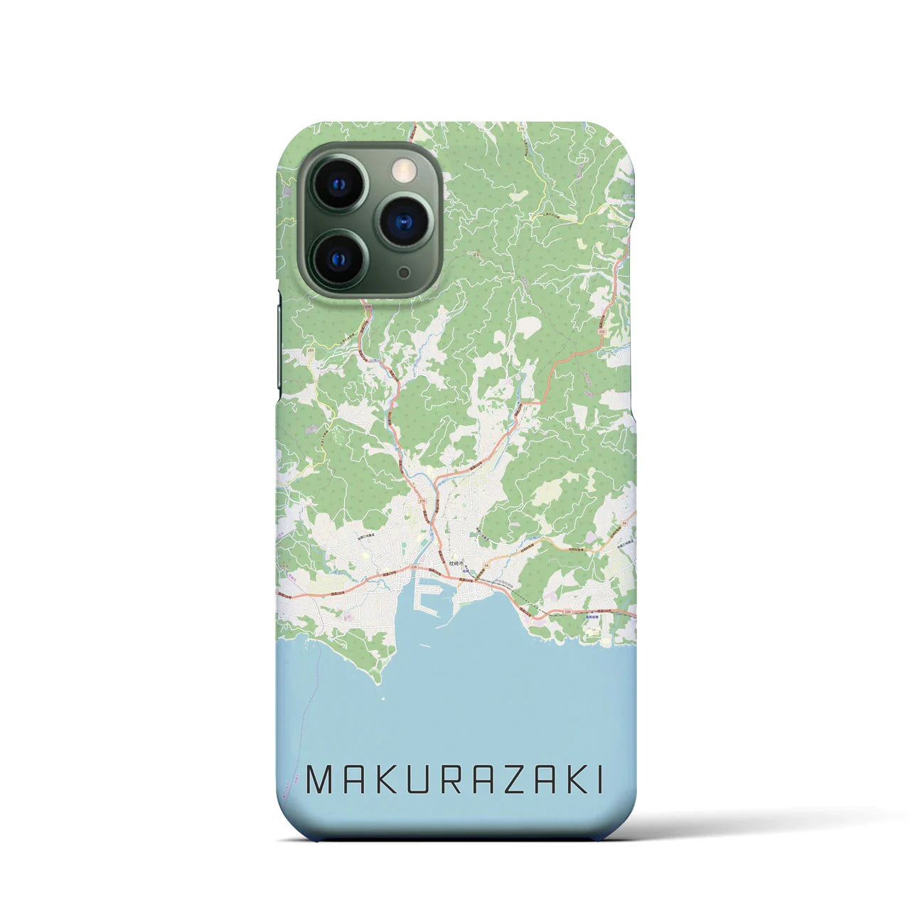 【枕崎(鹿児島県)】地図柄iPhoneケース(バックカバータイプ)