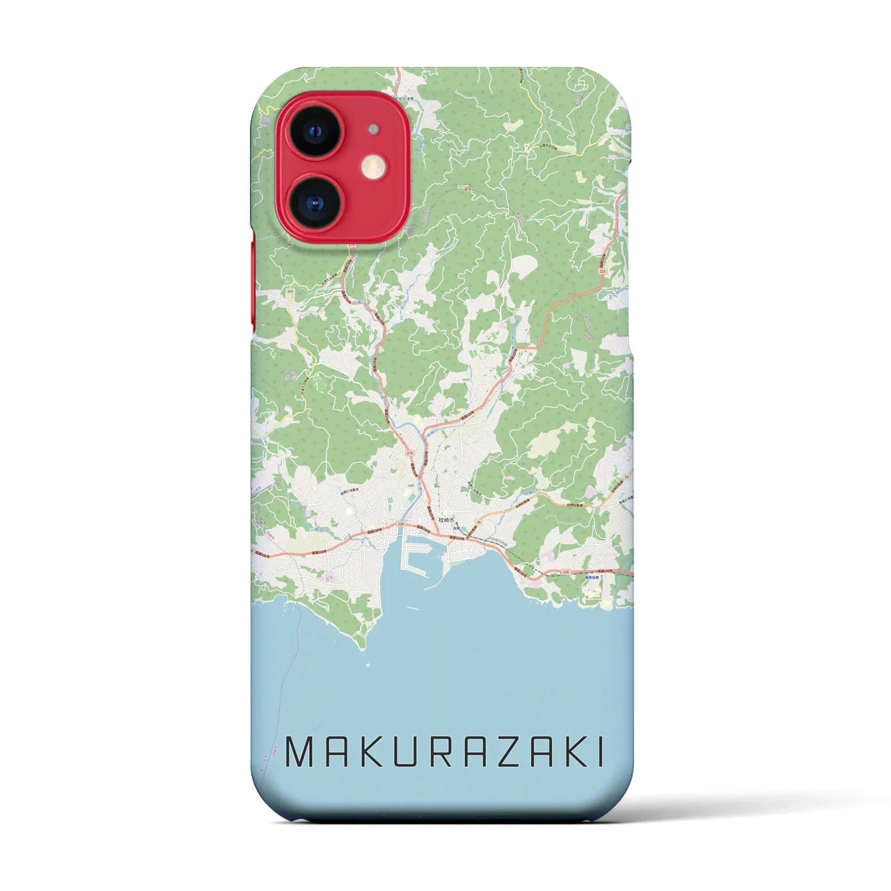 【枕崎(鹿児島県)】地図柄iPhoneケース(バックカバータイプ)