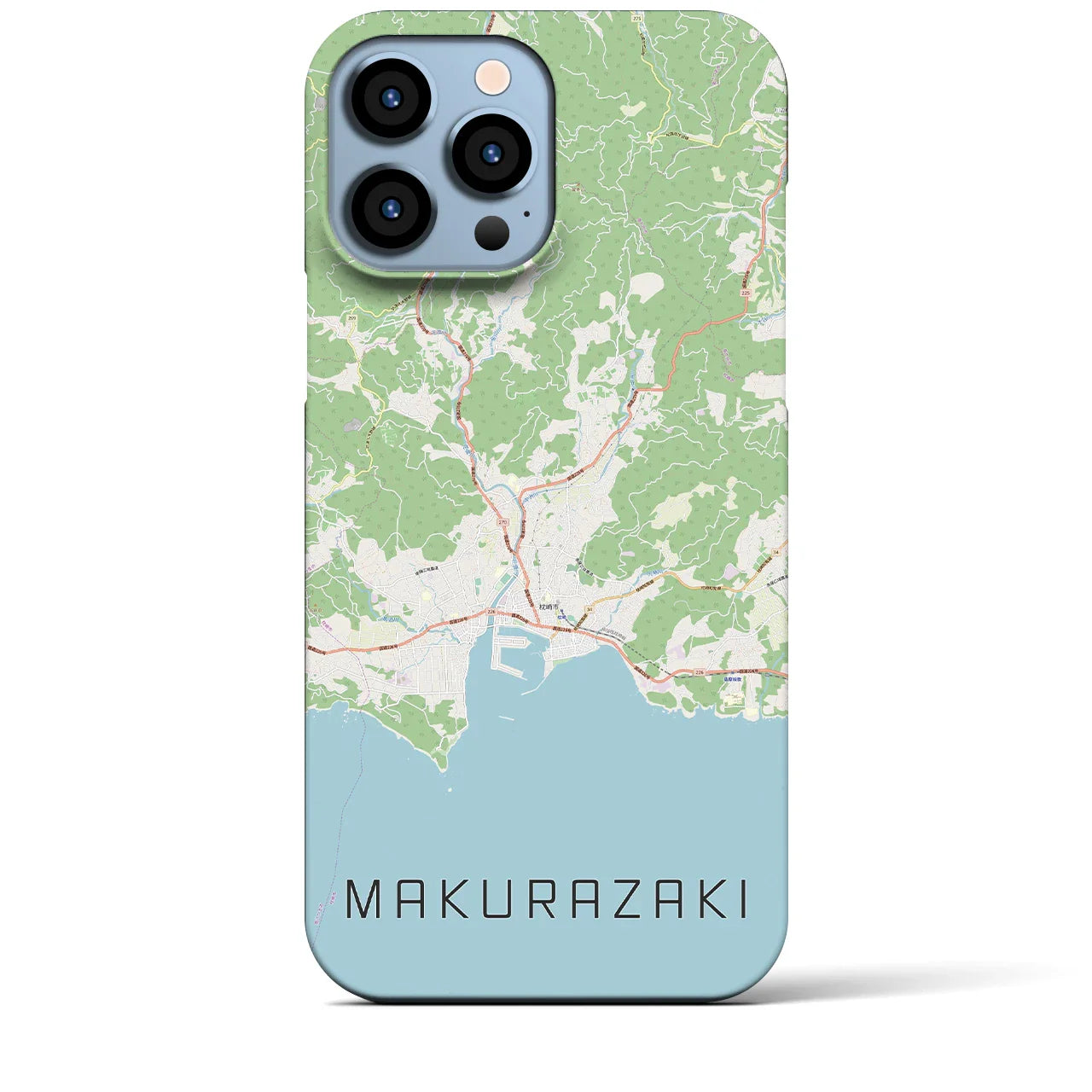 【枕崎(鹿児島県)】地図柄iPhoneケース(バックカバータイプ)