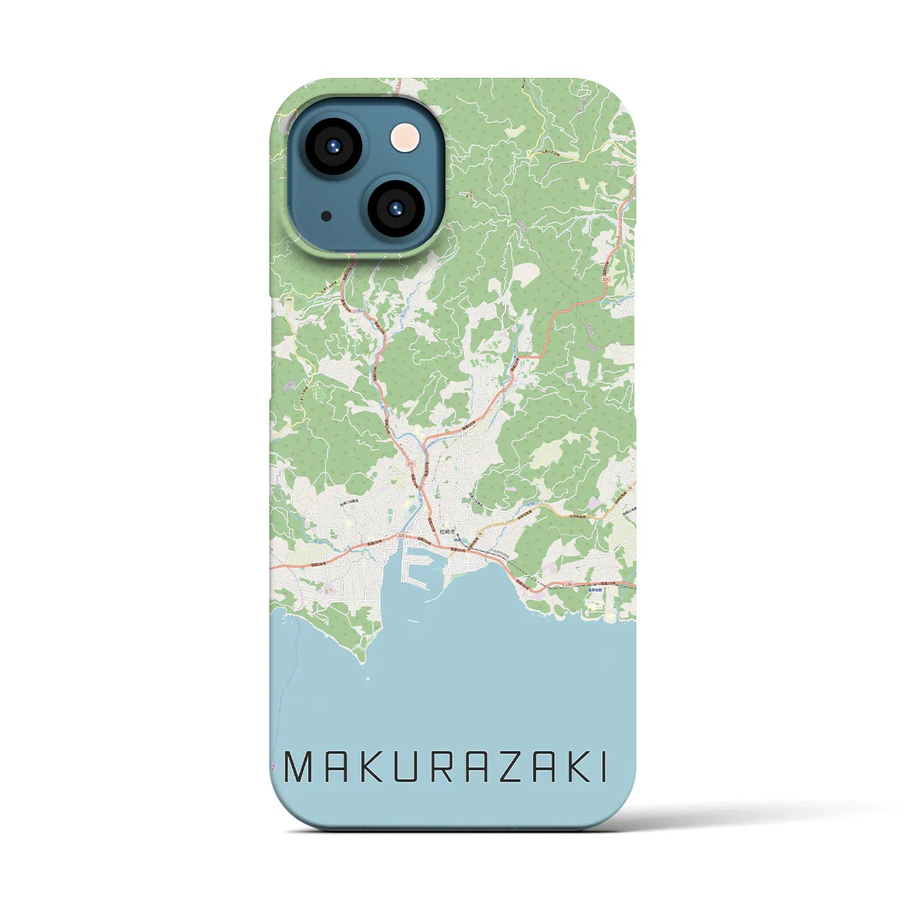 【枕崎(鹿児島県)】地図柄iPhoneケース(バックカバータイプ)