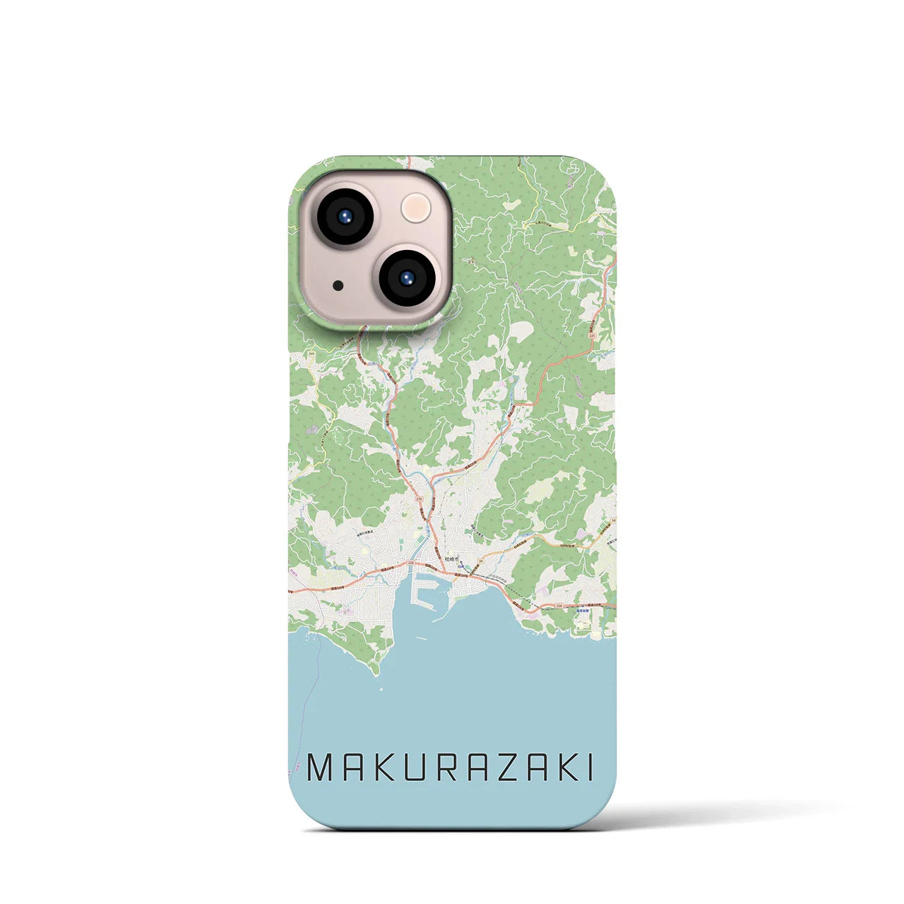 【枕崎(鹿児島県)】地図柄iPhoneケース(バックカバータイプ)