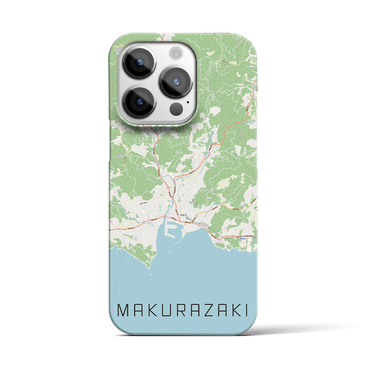 【枕崎(鹿児島県)】地図柄iPhoneケース(バックカバータイプ)