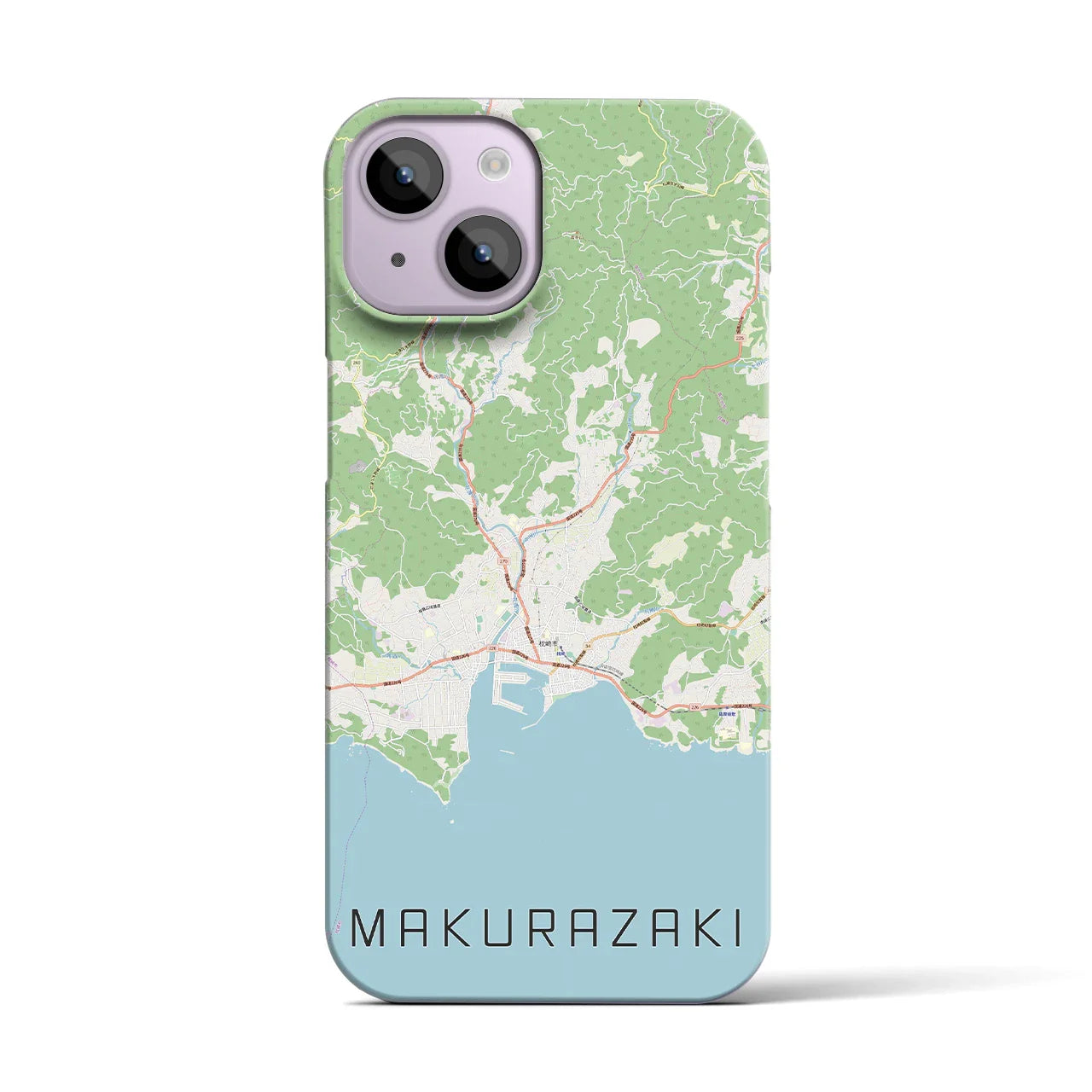 【枕崎(鹿児島県)】地図柄iPhoneケース(バックカバータイプ)
