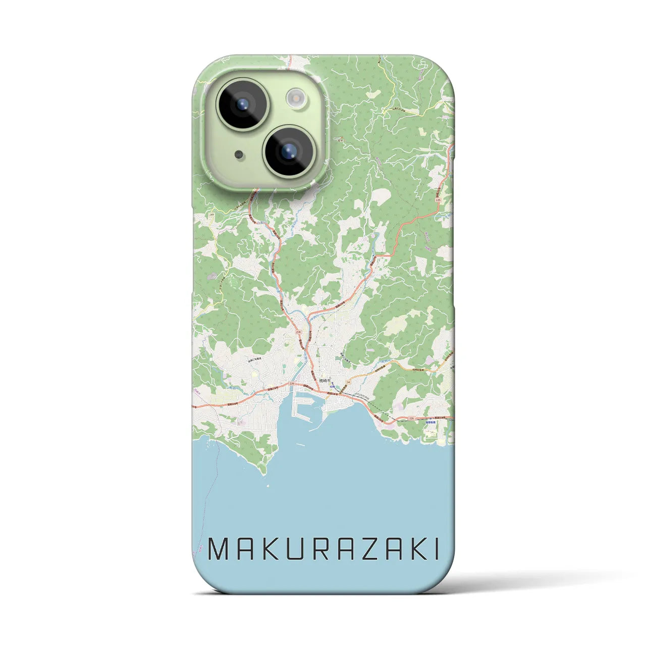 【枕崎(鹿児島県)】地図柄iPhoneケース(バックカバータイプ)
