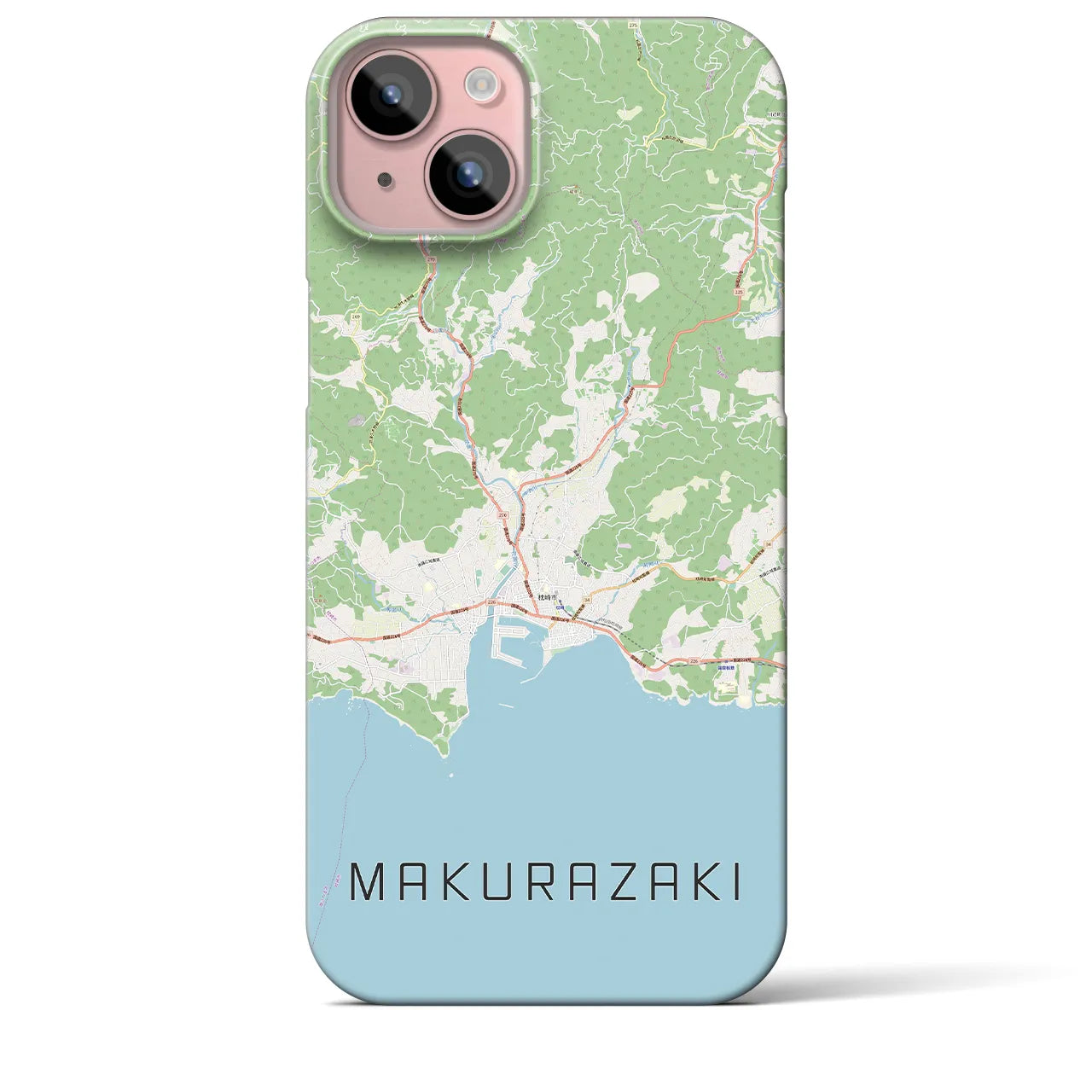 【枕崎(鹿児島県)】地図柄iPhoneケース(バックカバータイプ)