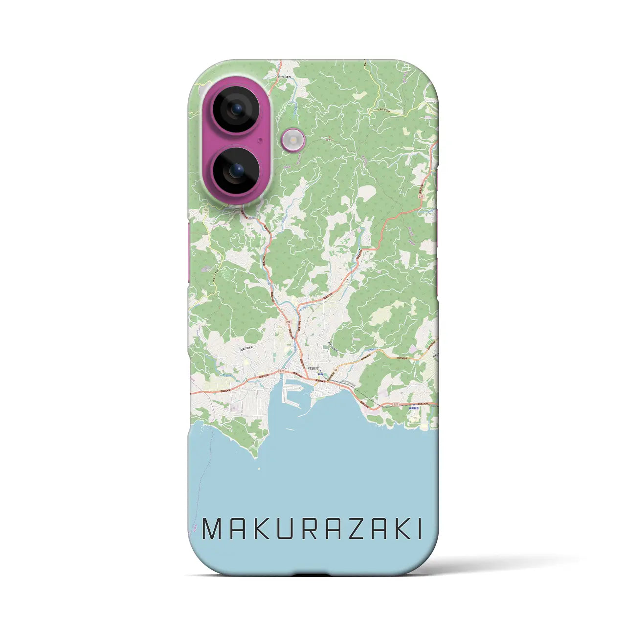 【枕崎(鹿児島県)】地図柄iPhoneケース(バックカバータイプ)