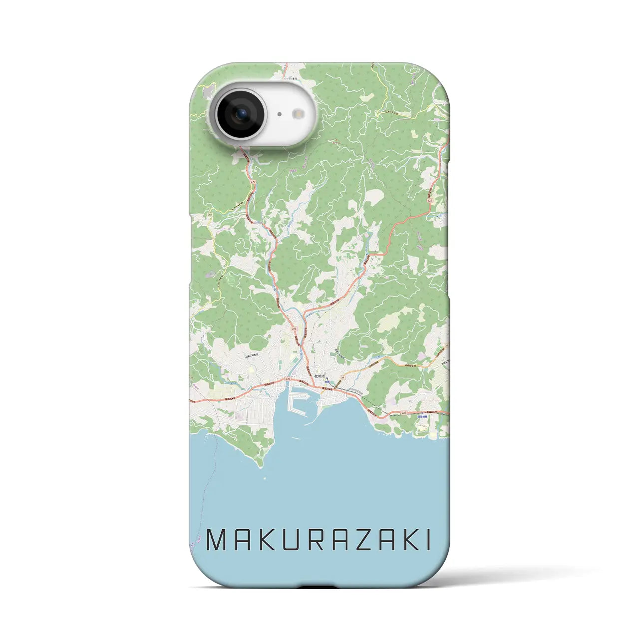 【枕崎(鹿児島県)】地図柄iPhoneケース(バックカバータイプ)