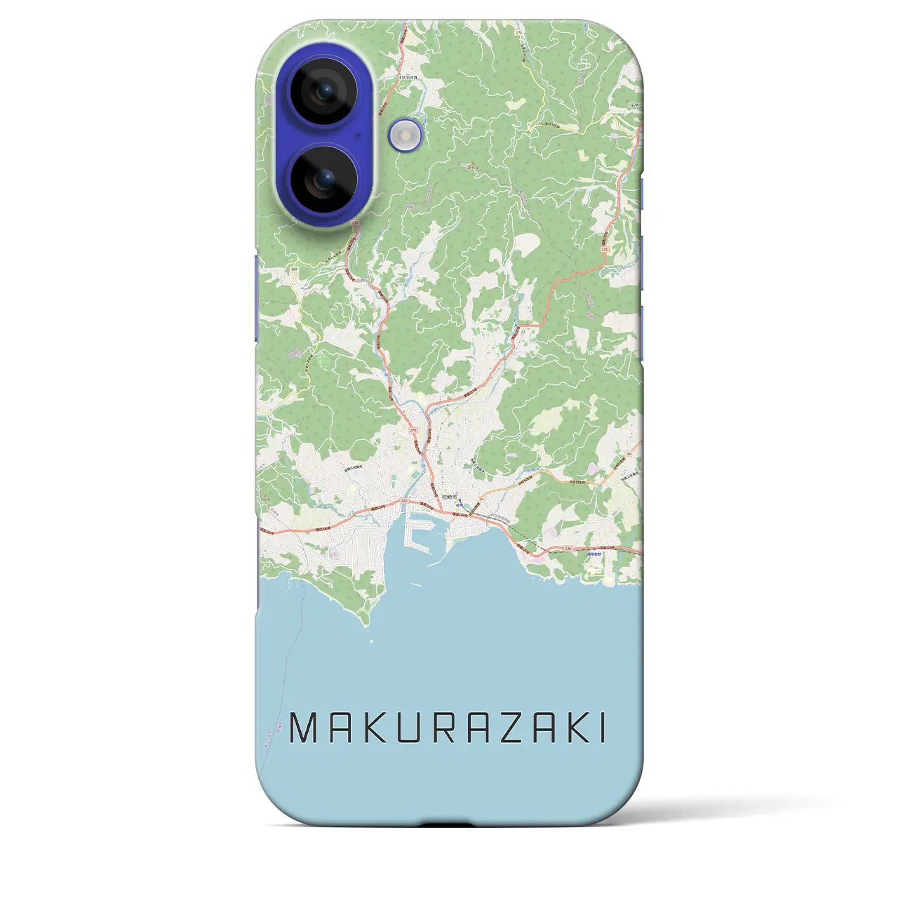 【枕崎(鹿児島県)】地図柄iPhoneケース(バックカバータイプ)