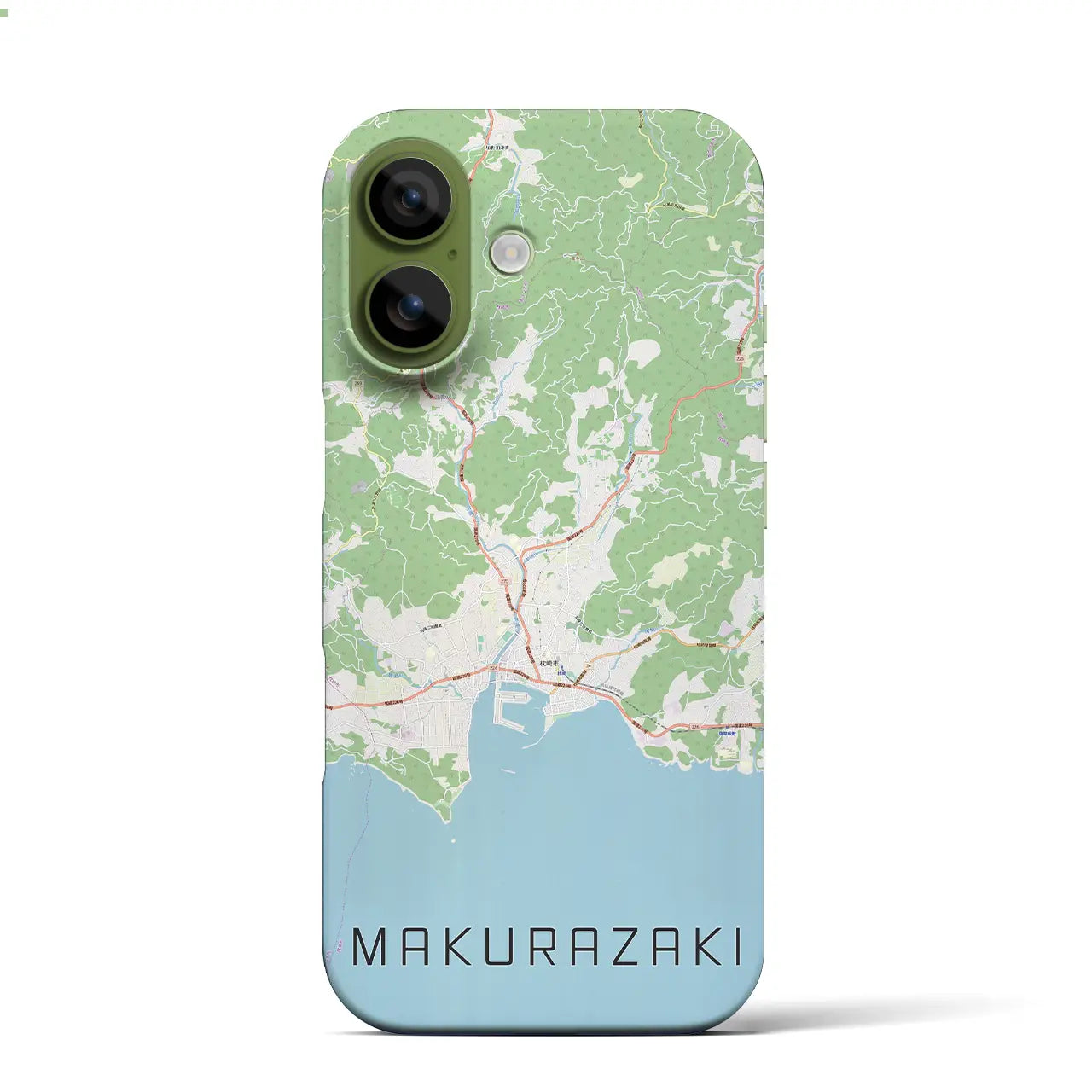 【枕崎(鹿児島県)】地図柄iPhoneケース(バックカバータイプ)