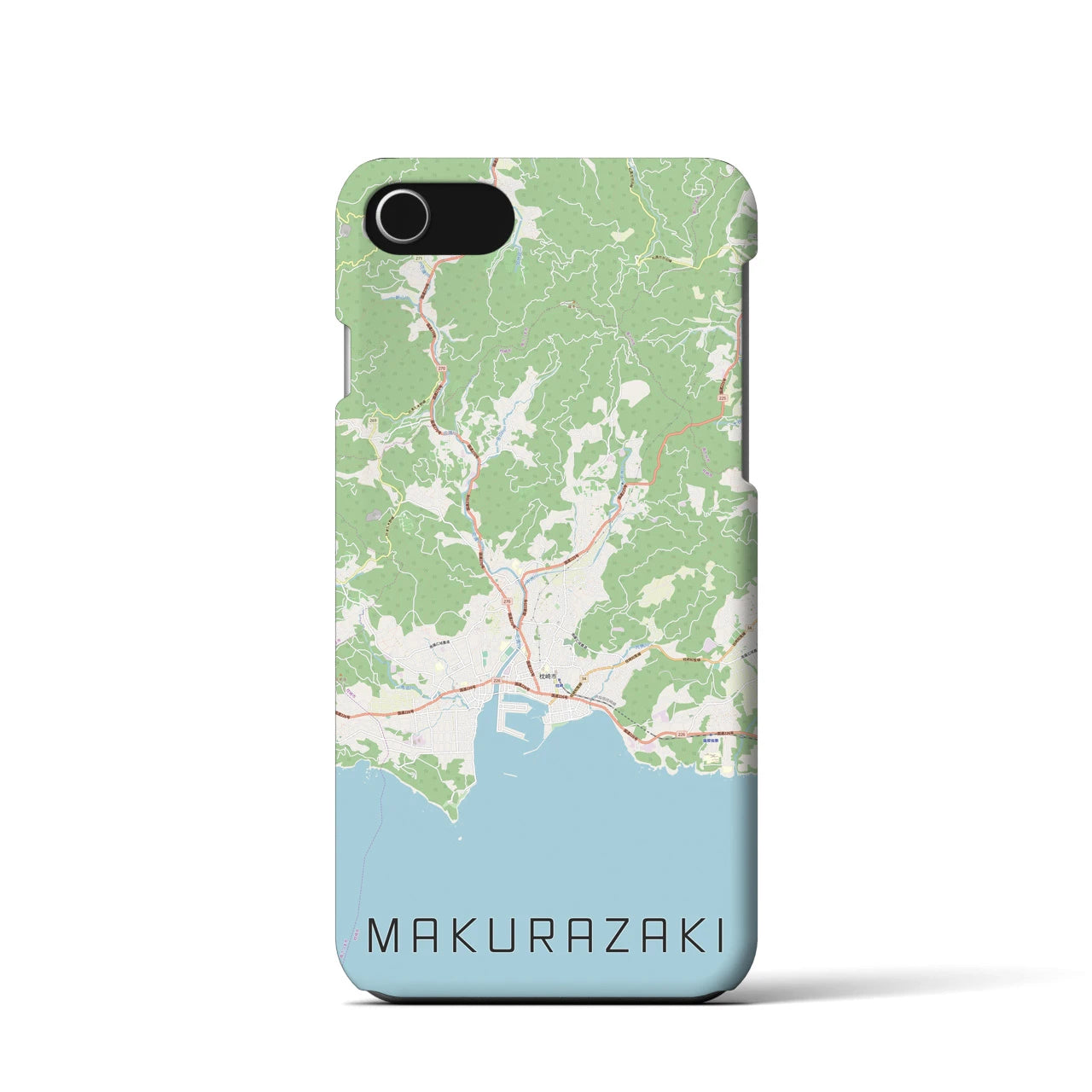 【枕崎(鹿児島県)】地図柄iPhoneケース(バックカバータイプ)
