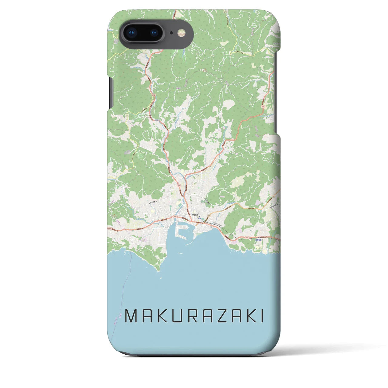 【枕崎(鹿児島県)】地図柄iPhoneケース(バックカバータイプ)