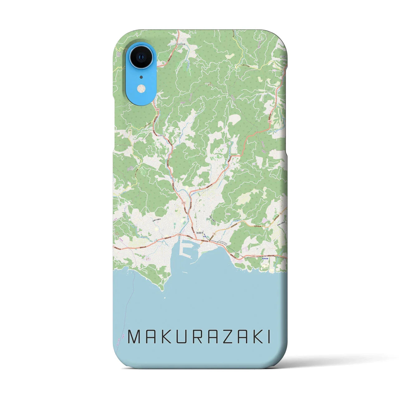 【枕崎(鹿児島県)】地図柄iPhoneケース(バックカバータイプ)