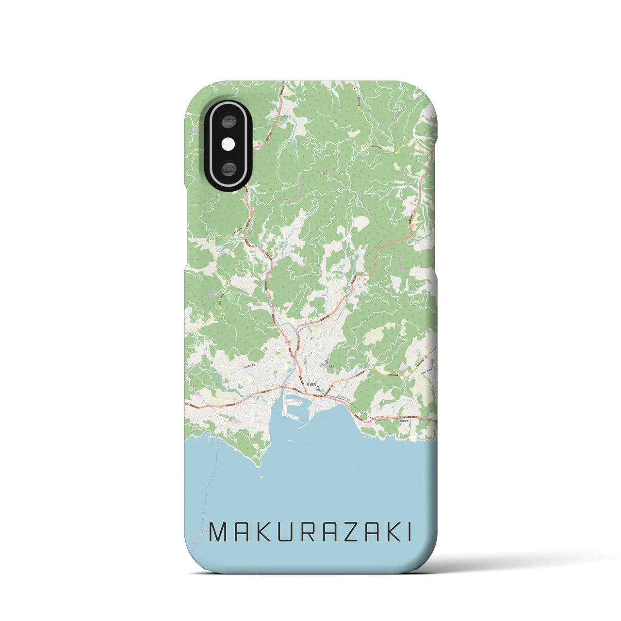 【枕崎(鹿児島県)】地図柄iPhoneケース(バックカバータイプ)