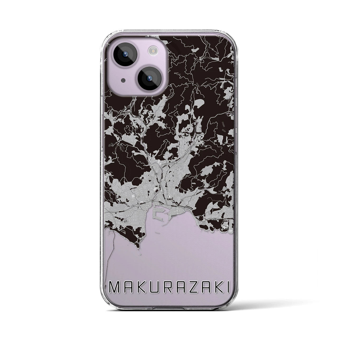 【枕崎(鹿児島県)】地図柄iPhoneケース(クリアタイプ)