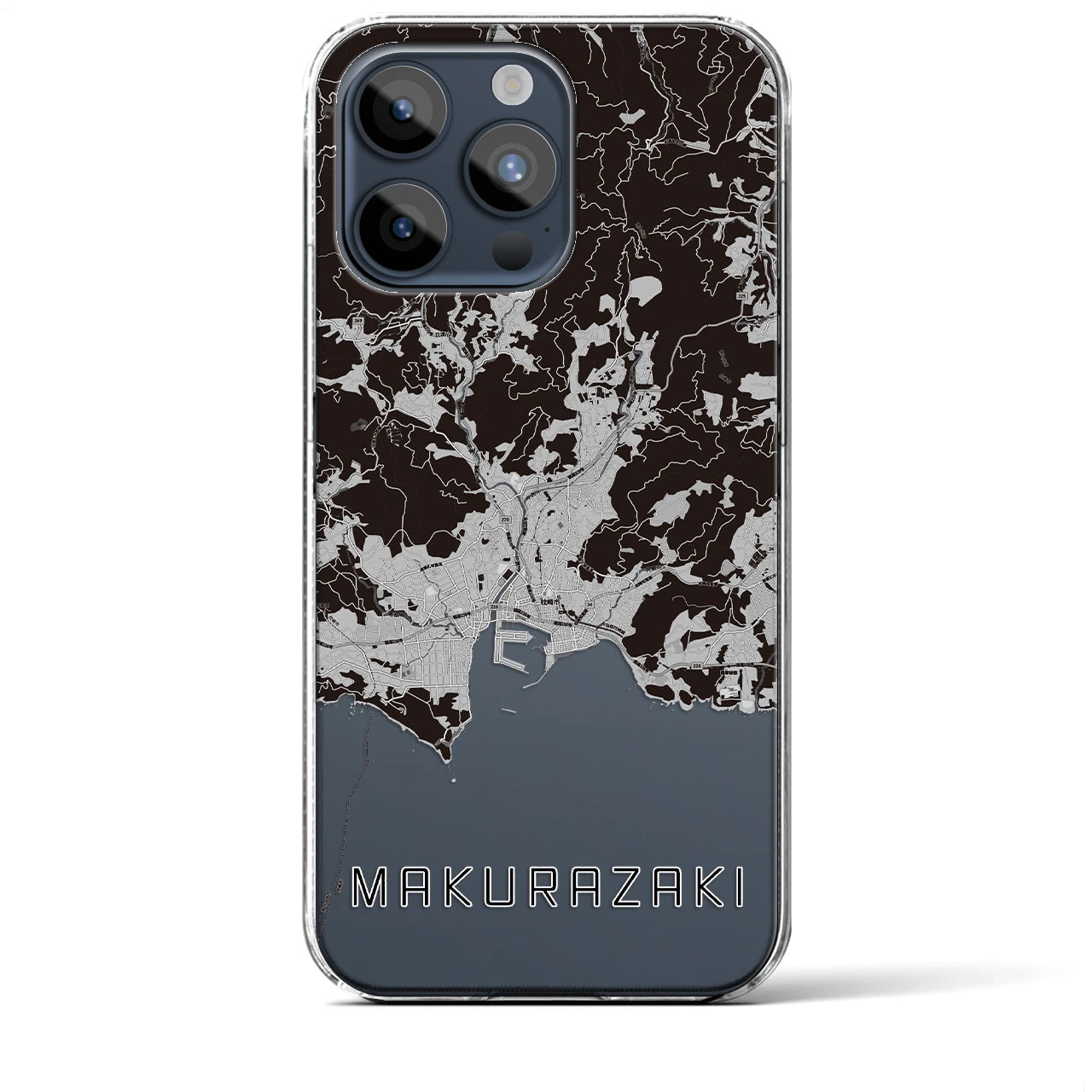 【枕崎(鹿児島県)】地図柄iPhoneケース(クリアタイプ)