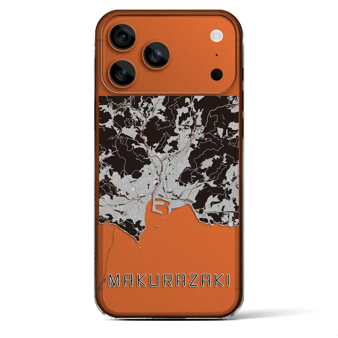 【枕崎(鹿児島県)】地図柄iPhoneケース(クリアタイプ)