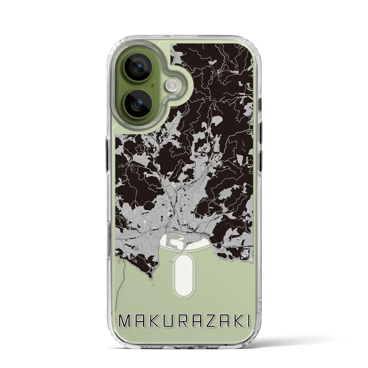 【枕崎(鹿児島県)】地図柄iPhoneケース(MagSafeタイプ)